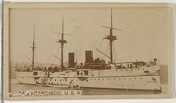 Allen & Ginter, San Francisco, U.S.N., from the Famous Ships series (N50) for Virginia Brights Cigarettes