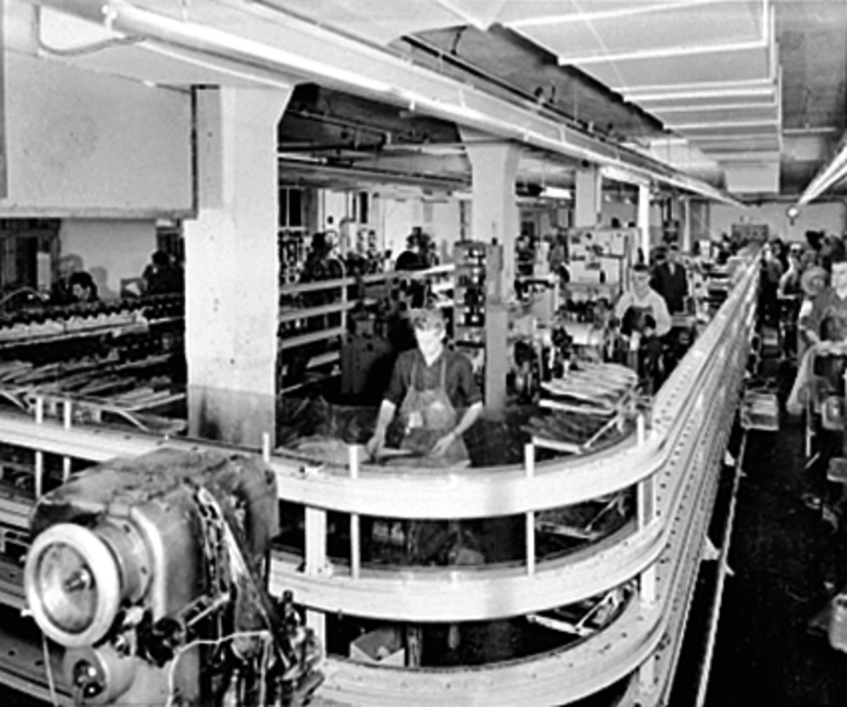 Anno Domkirkeodden, INTERIØR RANDAVDELINGEN, 14 ARBEIDERE, A/S NORRØNA SKOFABRIKK, FALSENSGATE 12