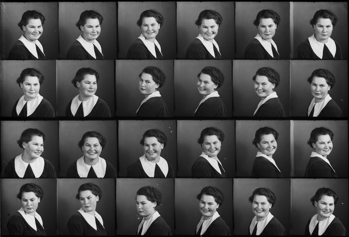 Skötsner-Edhlund, Ateljé Portrait - Woman, Östhammar, Uppland 1937