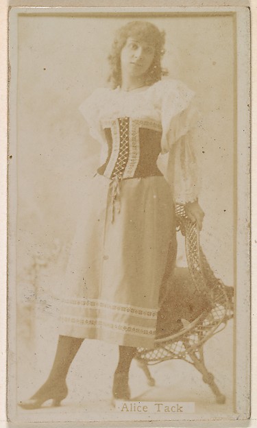 Kinney Brothers Tobacco Company, Alice Tack, from the Actresses series (N245) issued by Kinney Brothers to promote Sweet Caporal Cigarettes