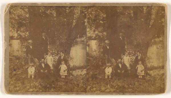 Unknown, [Family portrait in pastoral setting]