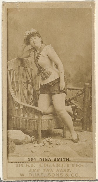 W. Duke, Sons & Co., Card Number 394, Nina Smith, from the Actors and Actresses series (N145-7) issued by Duke Sons & Co. to promote Duke Cigarettes