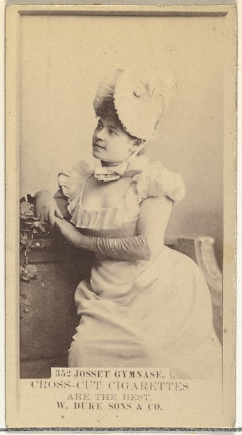W. Duke, Sons & Co., Card Number 352, Josset Gymnase, from the Actors and Actresses series (N145-3) issued by Duke Sons & Co. to promote Cross Cut Cigarettes