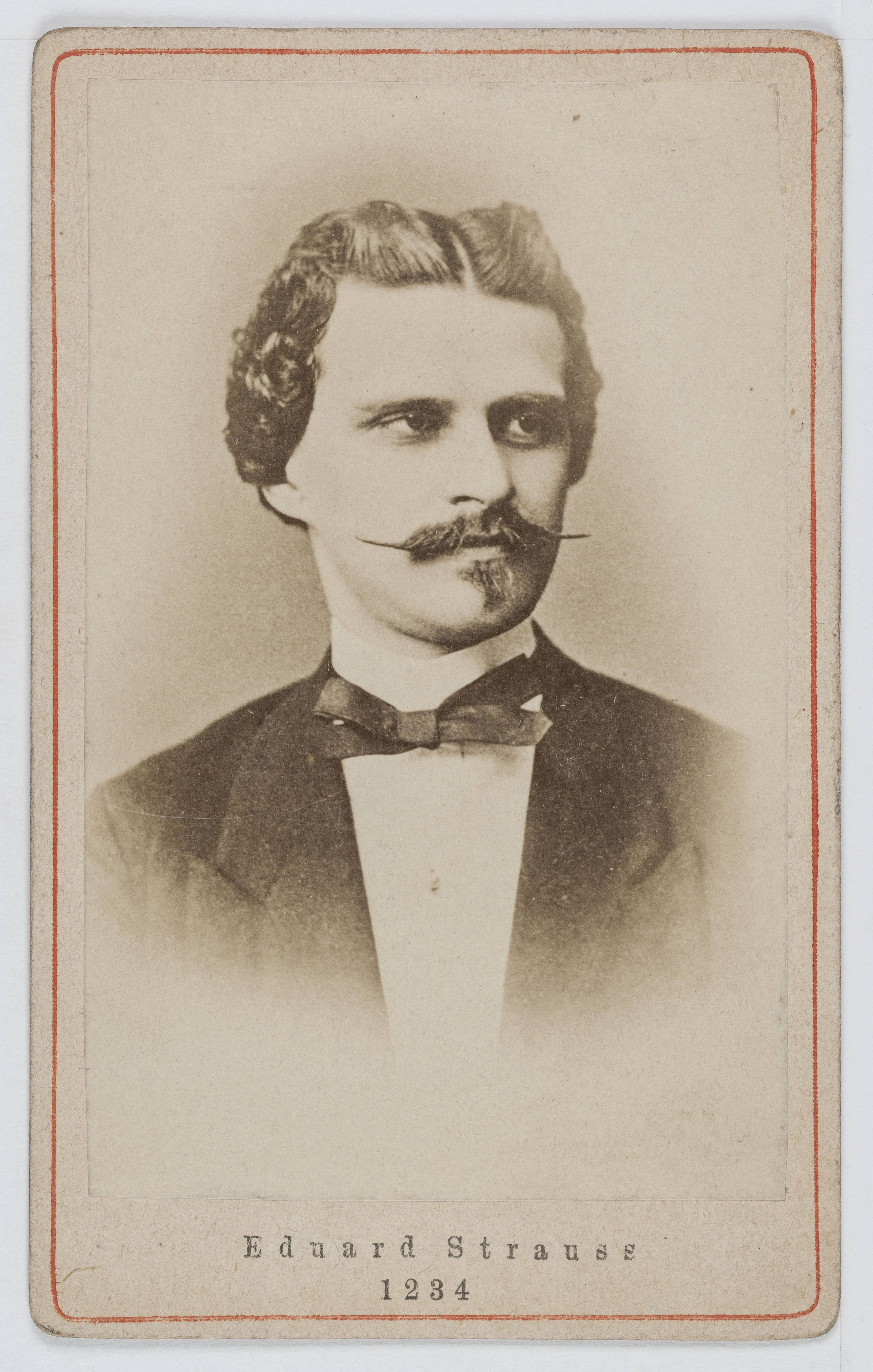 Anonyme, Portrait d'Edouard Strauss (1835-1916), compositeur autrichien et chef d'orchestre.