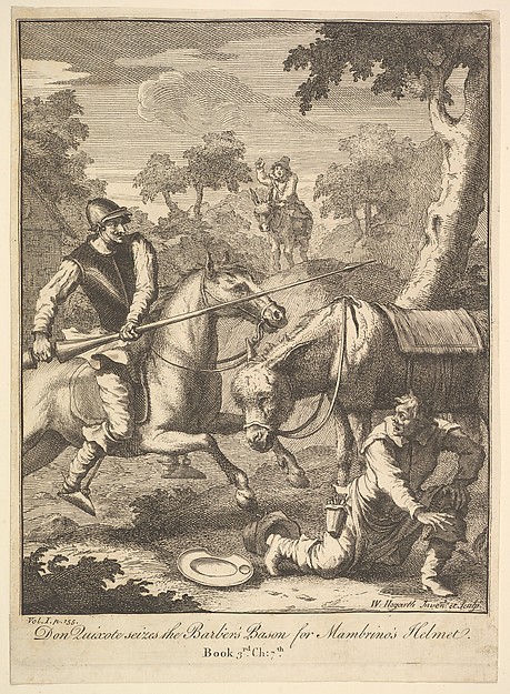 William Hogarth, The Adventure of Mambrino's Helmet (Six Illustrations for Don Quixote)