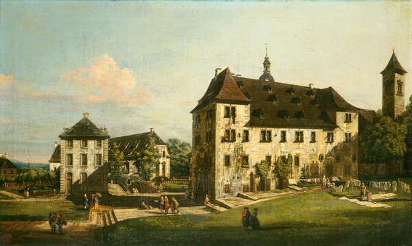 Bernardo Bellotto, The Fortress of Königstein: Courtyard with the Magdalenenburg