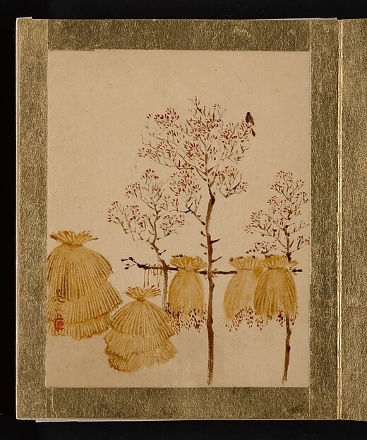 Shibata Zeshin, Rice Stacks and Trees
