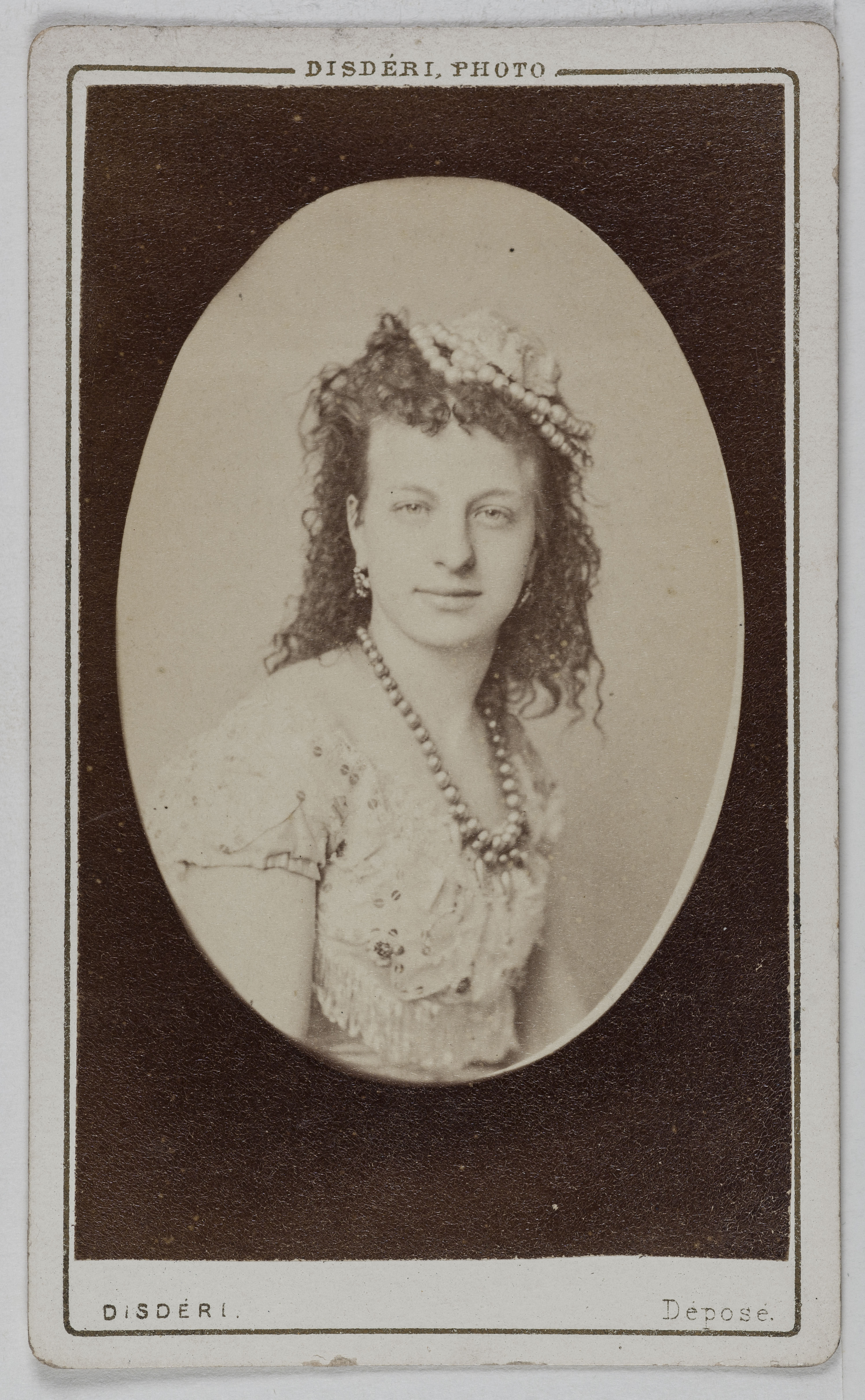 André-Adolphe-Eugène Disdéri, Portrait de Miss Lina, (actrice)