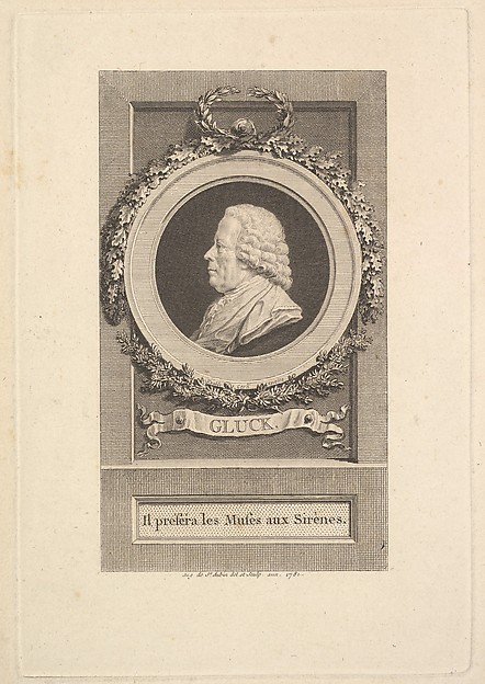 Augustin de Saint-Aubin, Portrait of Gluck