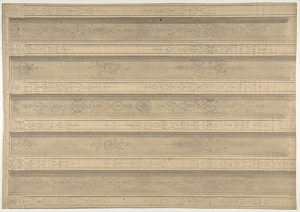 Jules-Edmond-Charles Lachaise, Design for Ceiling Decorations, Fontainebleau