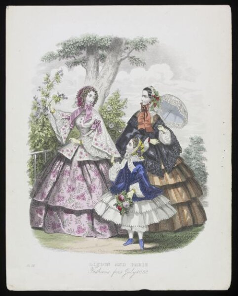 Unknown, London and Paris Fashions for July 1858