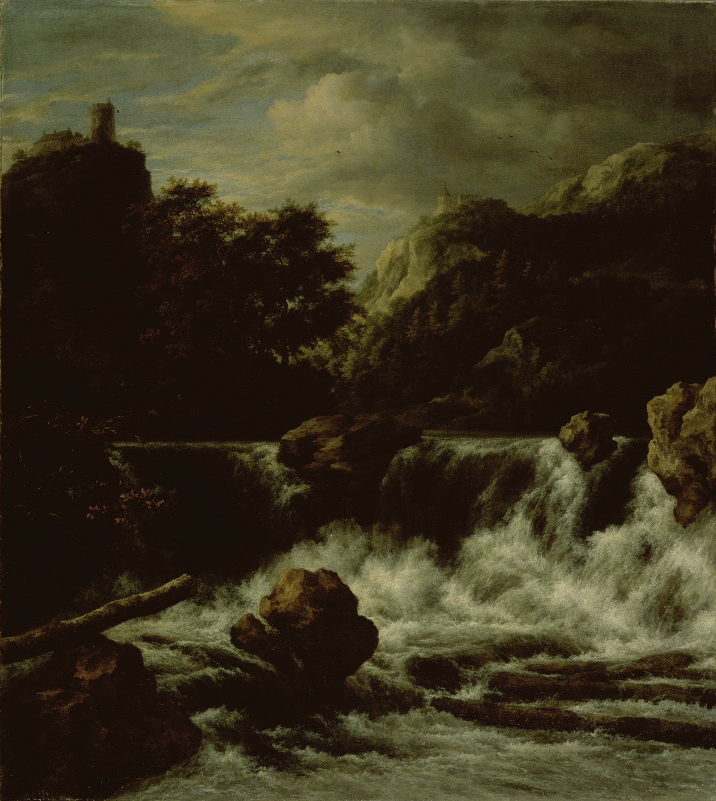 Jacob van Ruisdael, Mountainous landscape with waterfall