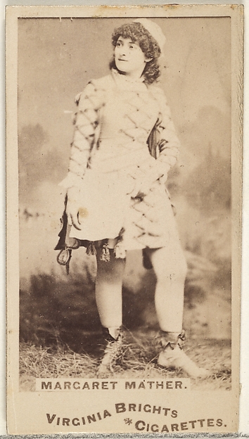 Allen & Ginter, Margaret Mather, from the Actors and Actresses series (N45, Type 1) for Virginia Brights Cigarettes