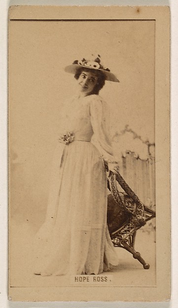 Kinney Brothers Tobacco Company, Hope Ross, from the Actresses series (N245) issued by Kinney Brothers to promote Sweet Caporal Cigarettes