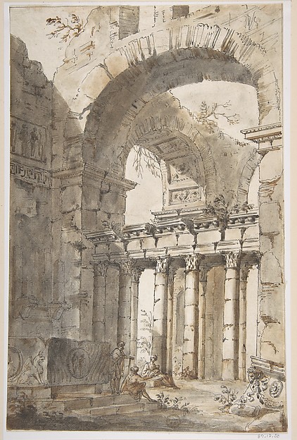 Giovanni Paolo Panini, Ruins of a Basilica or Mausoleum