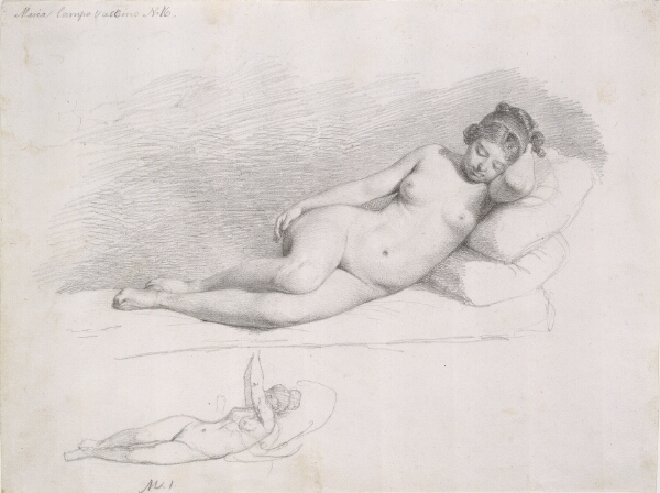 Wilhelm Marstrand, To studier af liggende kvindelig model