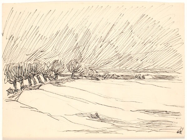 Fritz Syberg, Vinterlandskab med popler