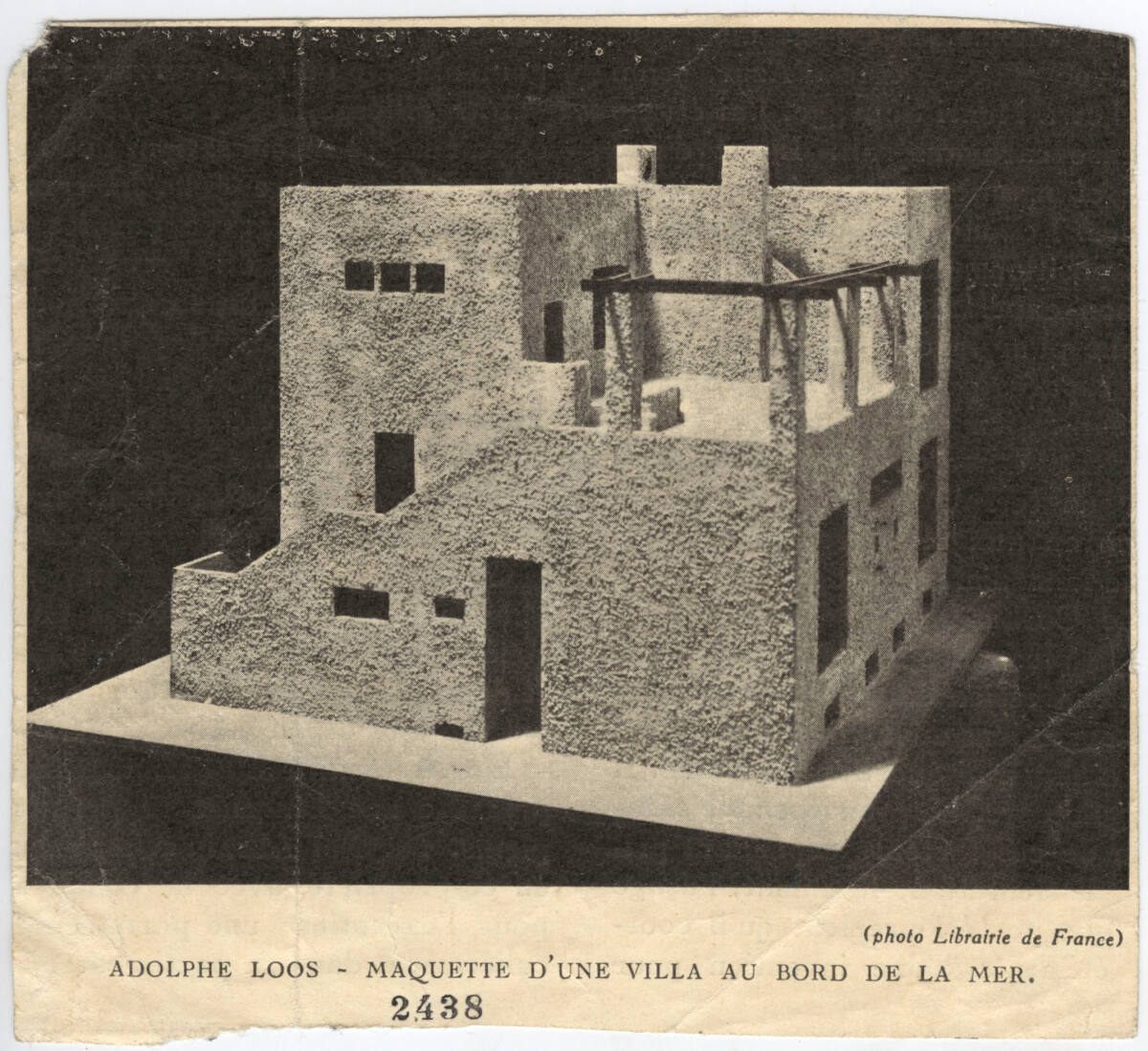 Anonym, Villa Alexander Moissi, Lido, Venedig, Italien, Schrägansicht des Modells von Oben, Ausschnitt aus einem Druckwerk