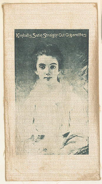 William S. Kimball & Company, Seated woman (on tan silk), from the Girl Art Subjects series (N193) issued by Wm. S. Kimball & Co.