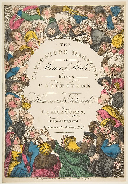 Thomas Rowlandson, Title Page, The Caricature Magazine, or Mirror of Mirth