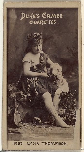 W. Duke, Sons & Co., Card Number 83, Lydia Thompson, from the Actors and Actresses series (N145-4) issued by Duke Sons & Co. to promote Cameo Cigarettes