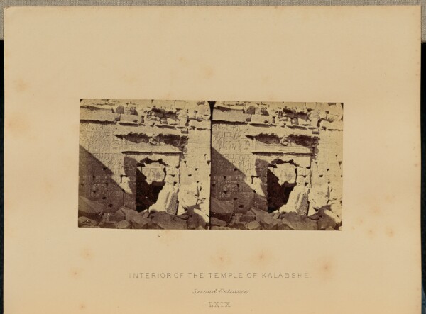 Francis Frith, Interior of the Temple of Kalabshe. Second Entrance
