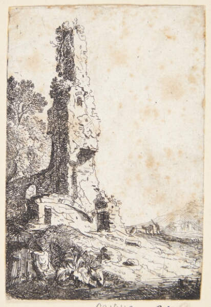 Bartholomeus Breenbergh, Et stykke af den romersk bymur i ruiner