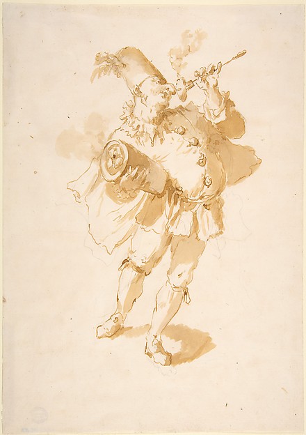 Giovanni Battista Tiepolo, Punchinello with Dumpling or Fritter