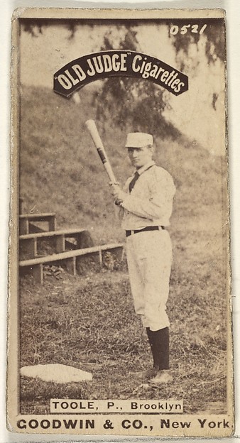 Goodwin & Company, Toole, Pitcher, Brooklyn, from the Old Judge series (N172) for Old Judge Cigarettes