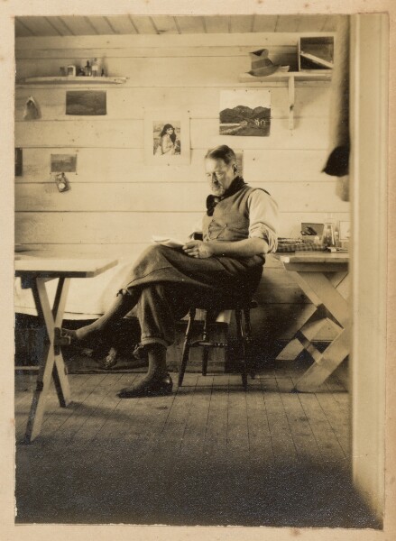 Unknown, [Seated man reading]