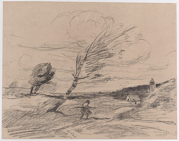 Camille Corot, The Gust of Wind (Le Coup de Vent)