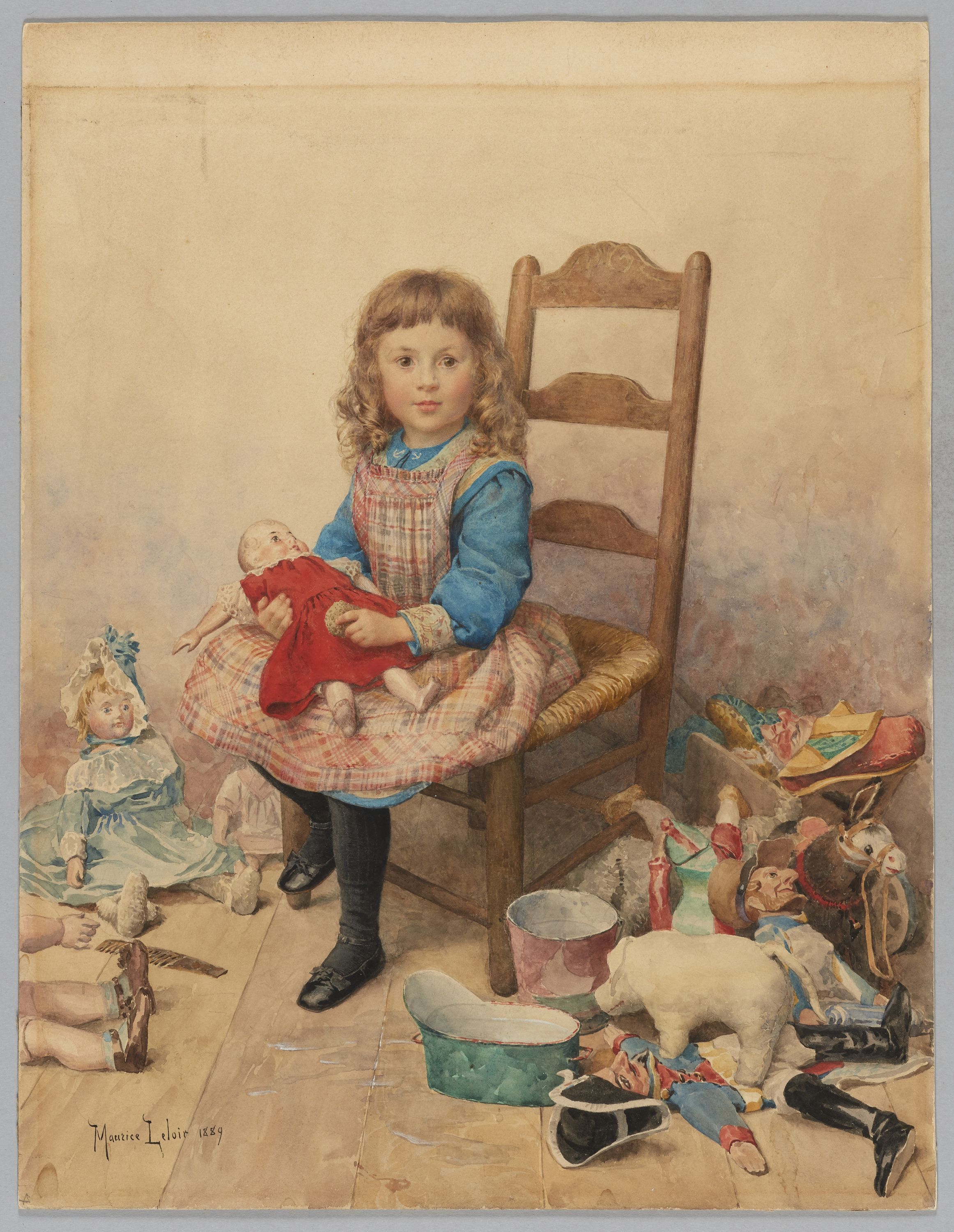 Maurice Leloir, Portrait de Suzanne Leloir enfant par Maurice Leloir, Fonds d’archives graphiques de Maurice Leloir