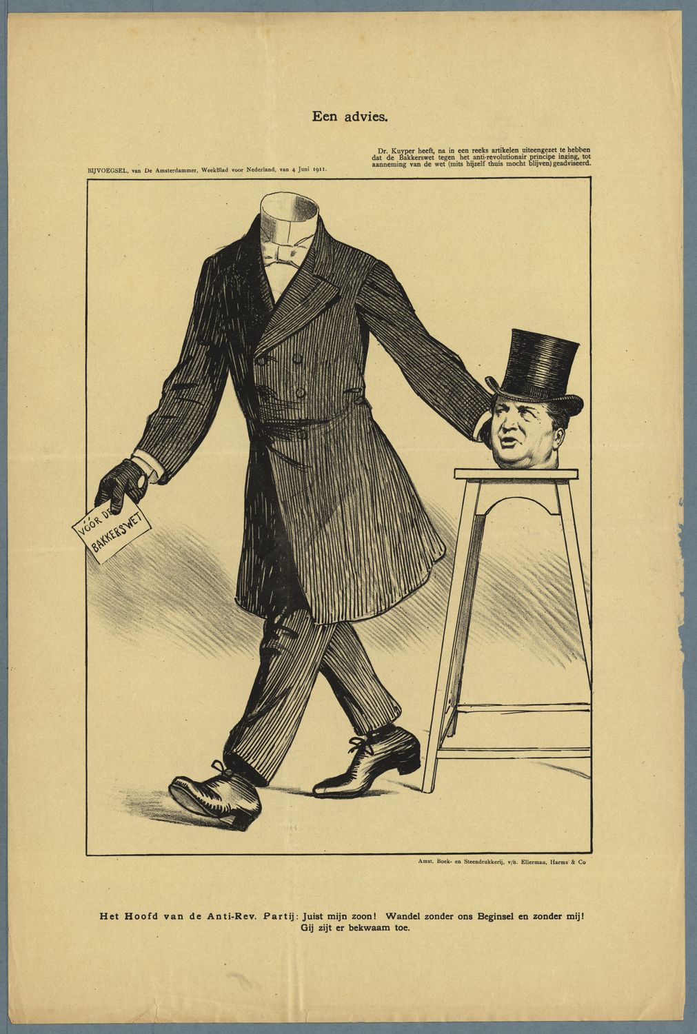 Braakensiek, Johan,draughtsman., Een advies