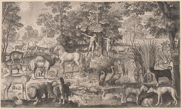 Nicolaes de Bruyn, Adam and Eve in Paradise