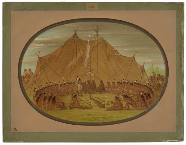 George Catlin, A Dog Feast - Sioux