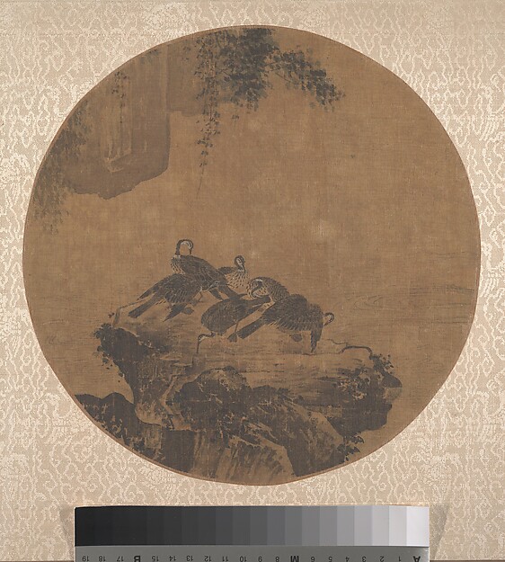 Unidentified artist, Cormorants on Rock