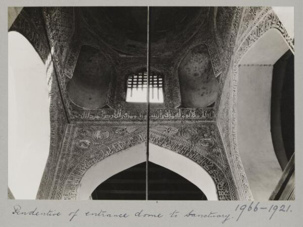 K.A.C. Creswell, Pendentive at the dome of Fatimid Khalif al-Hafiz Li-Din Illah, Mosque of al-Azhar, Cairo
