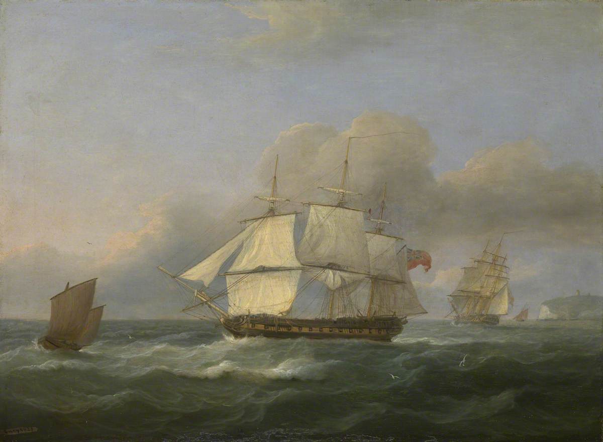 Thomas Luny, The East Indiaman 'Good Hope' and Other Vessels