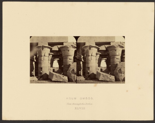 Francis Frith, Koum Ombos: View through the Portico