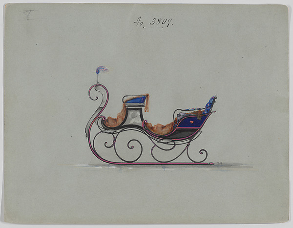 Brewster & Co., Design for 4 Seat Sleigh, no. 3809