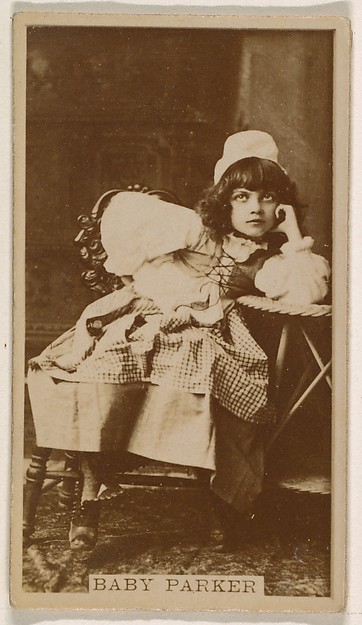 Kinney Brothers Tobacco Company, Baby Parker, from the Actresses series (N245) issued by Kinney Brothers to promote Sweet Caporal Cigarettes