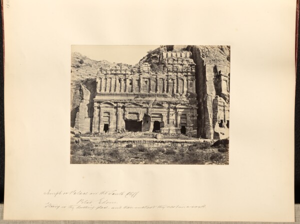 Francis Frith, Temple or Palace on the South Cliff, Petra, Edom. "Strong is thy dwelling place and thou makest thy nest in a rook."