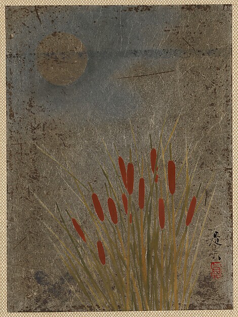 Shibata Zeshin, Cat Tails and Moon