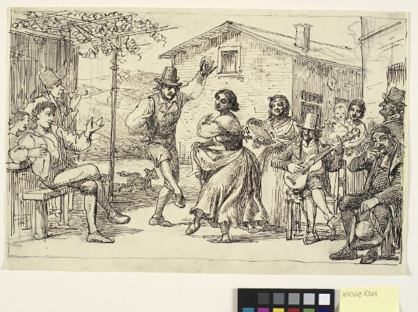 Wilhelm Marstrand, Dans uden for et osteri