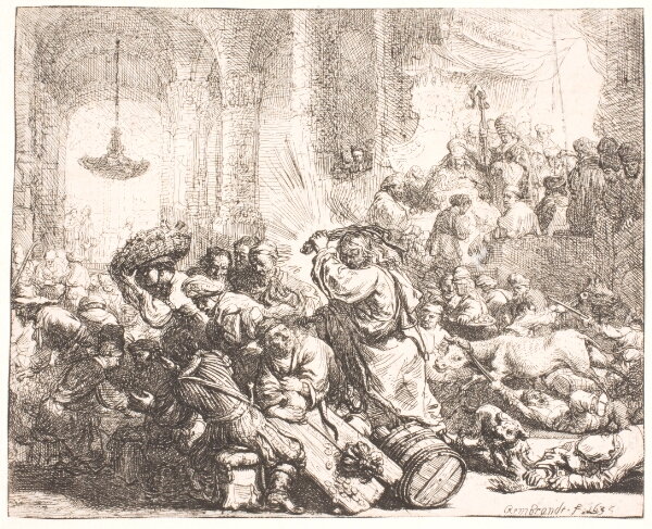 Rembrandt van Rijn, Kristus driver kræmmerne ud af templet