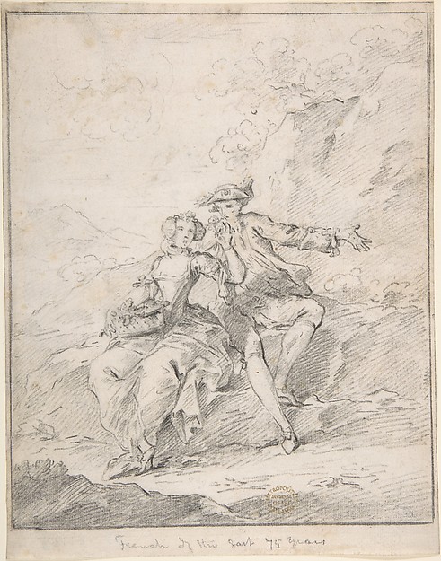 Anonymous, French, 18th century, Figures in a Landscape