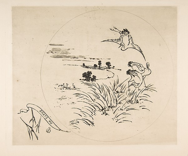 Félix Bracquemond, Decoration for a Plate: A Pond