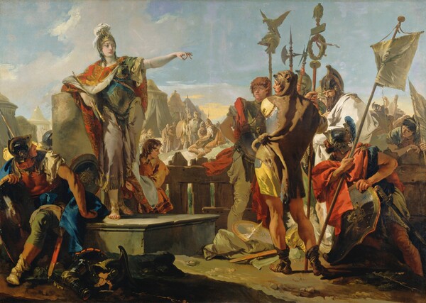 Giovanni Battista Tiepolo, Queen Zenobia Addressing Her Soldiers