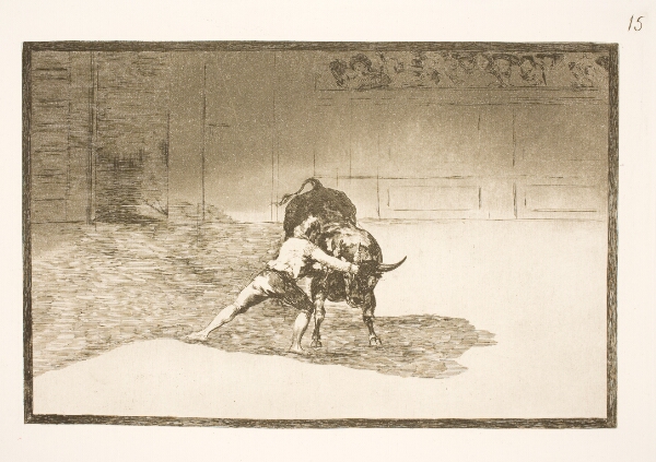 Francisco de Goya, Den berømte Martincho placerer banderillaerne, narrer tyren med sin krops bevægelser
