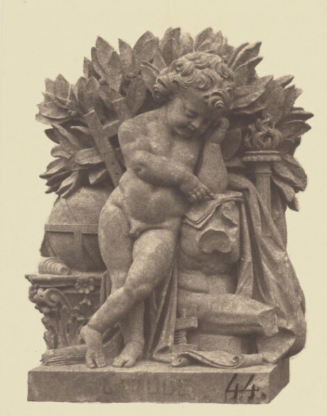 Édouard Baldus, ["L'Etude", Sculpture by Antoine-Samuel Adam-Salomon, Decoration of the Louvre, Paris]